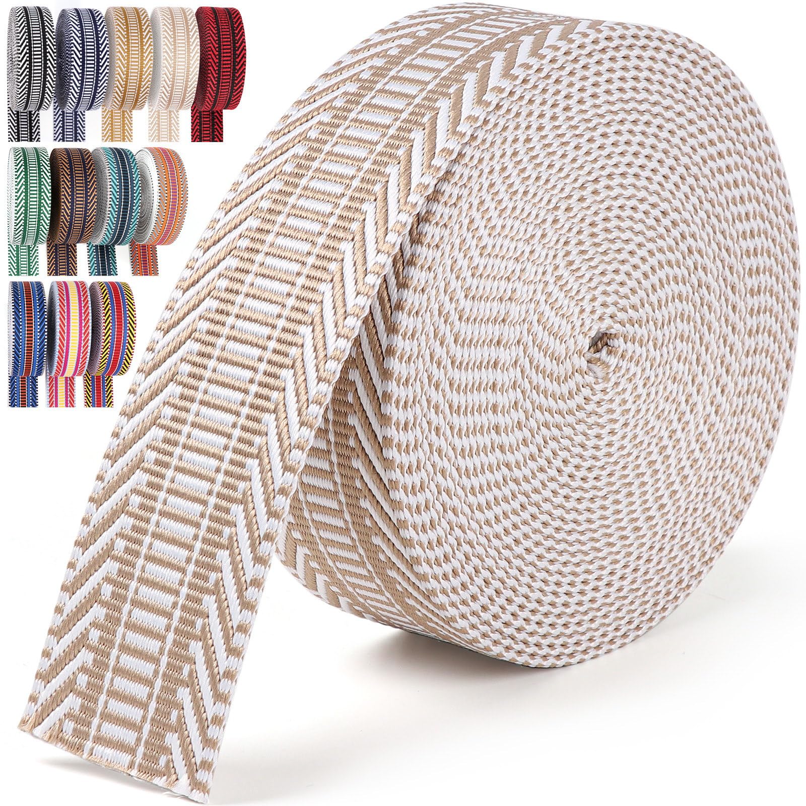 1.5" Jacquard Webbing - 20 Yards for Bags & Crafts -4