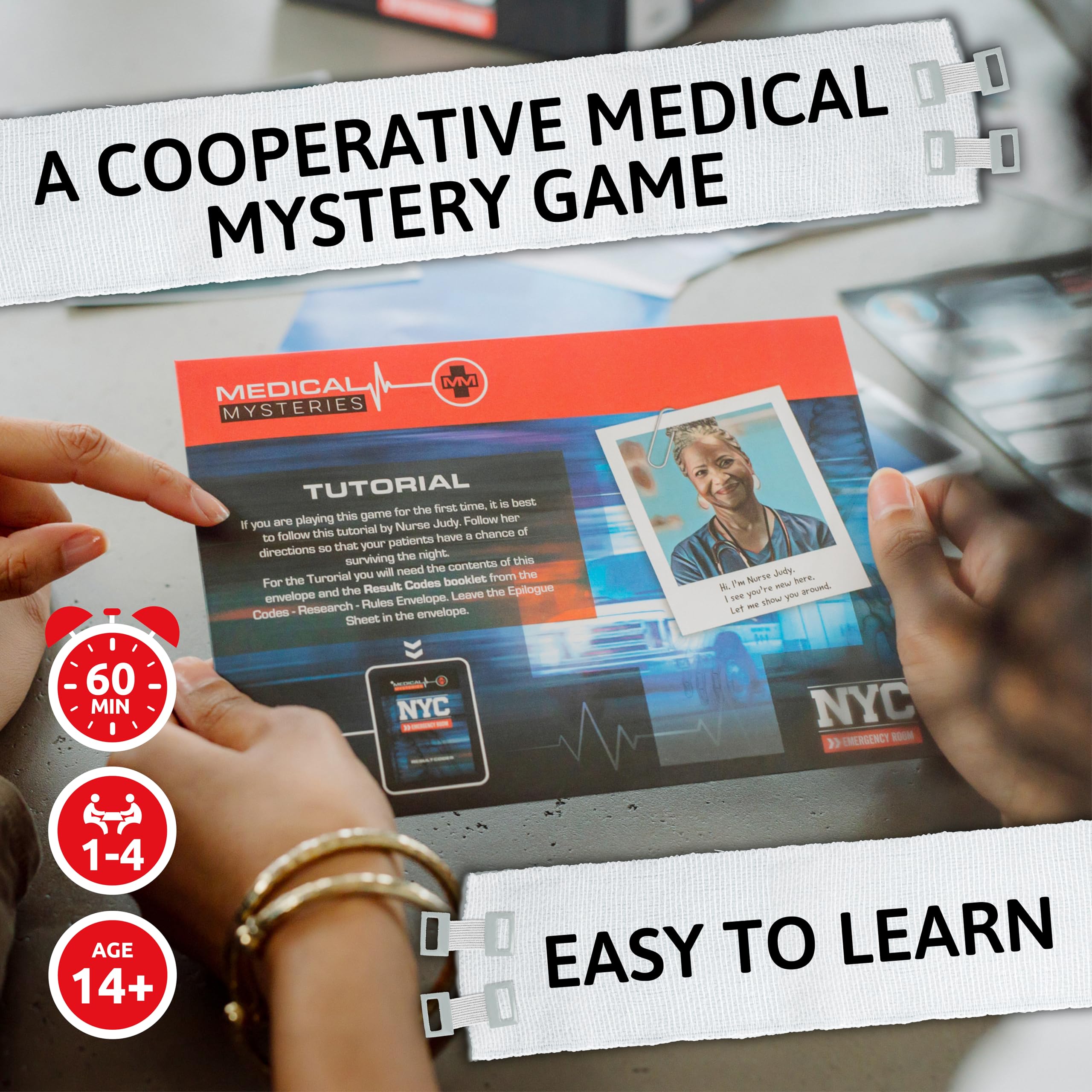 TOMY Medical Mysteries investigation game, Cooperative Game with 4 Cases to Solve, Will your patient survive the night - Image 2