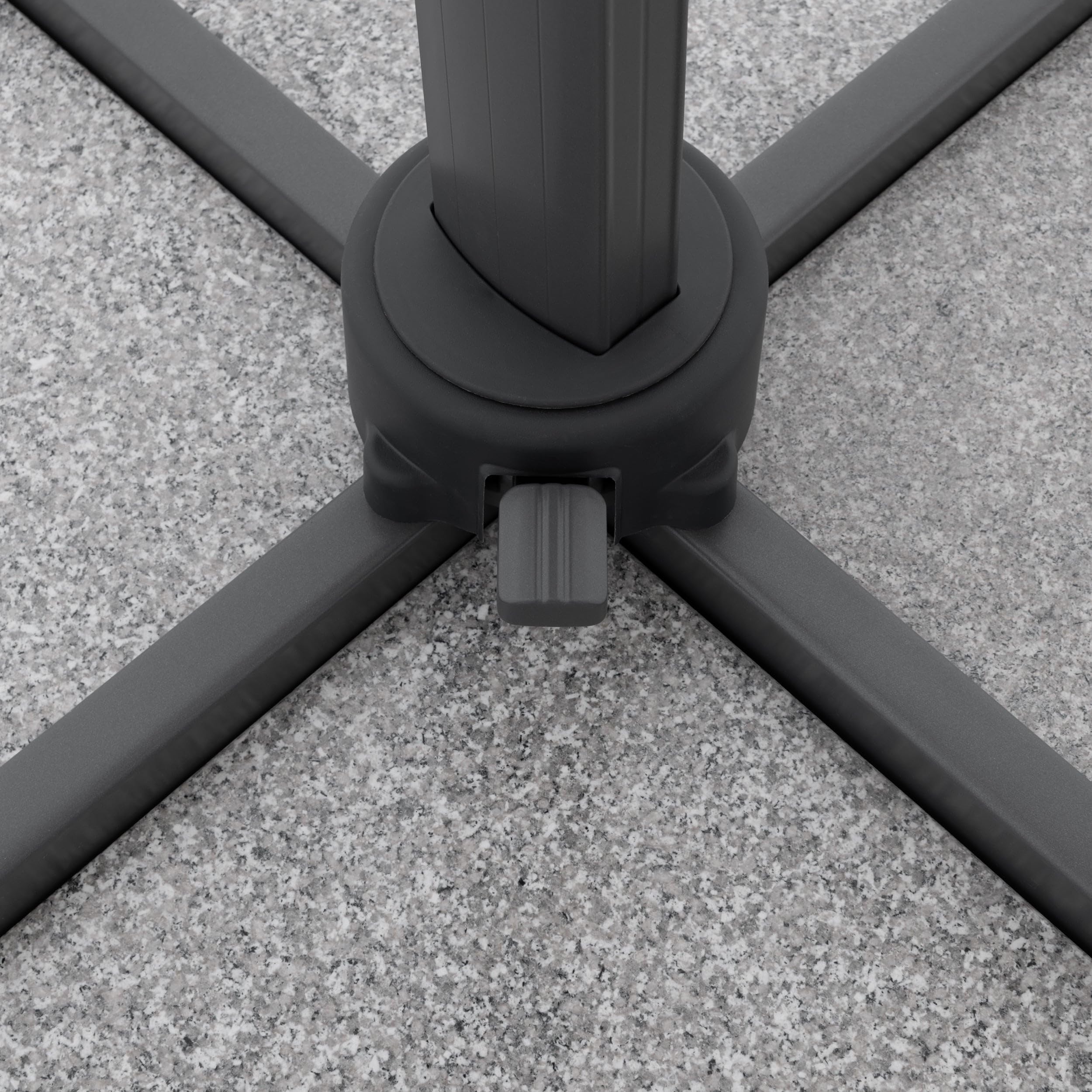 Doppler ombrellone a pendolo Jack 400x300cm al naturale I per balcone, terrazza e giardino I a manovella in alluminio resistente ai raggi UV I multifunzionale