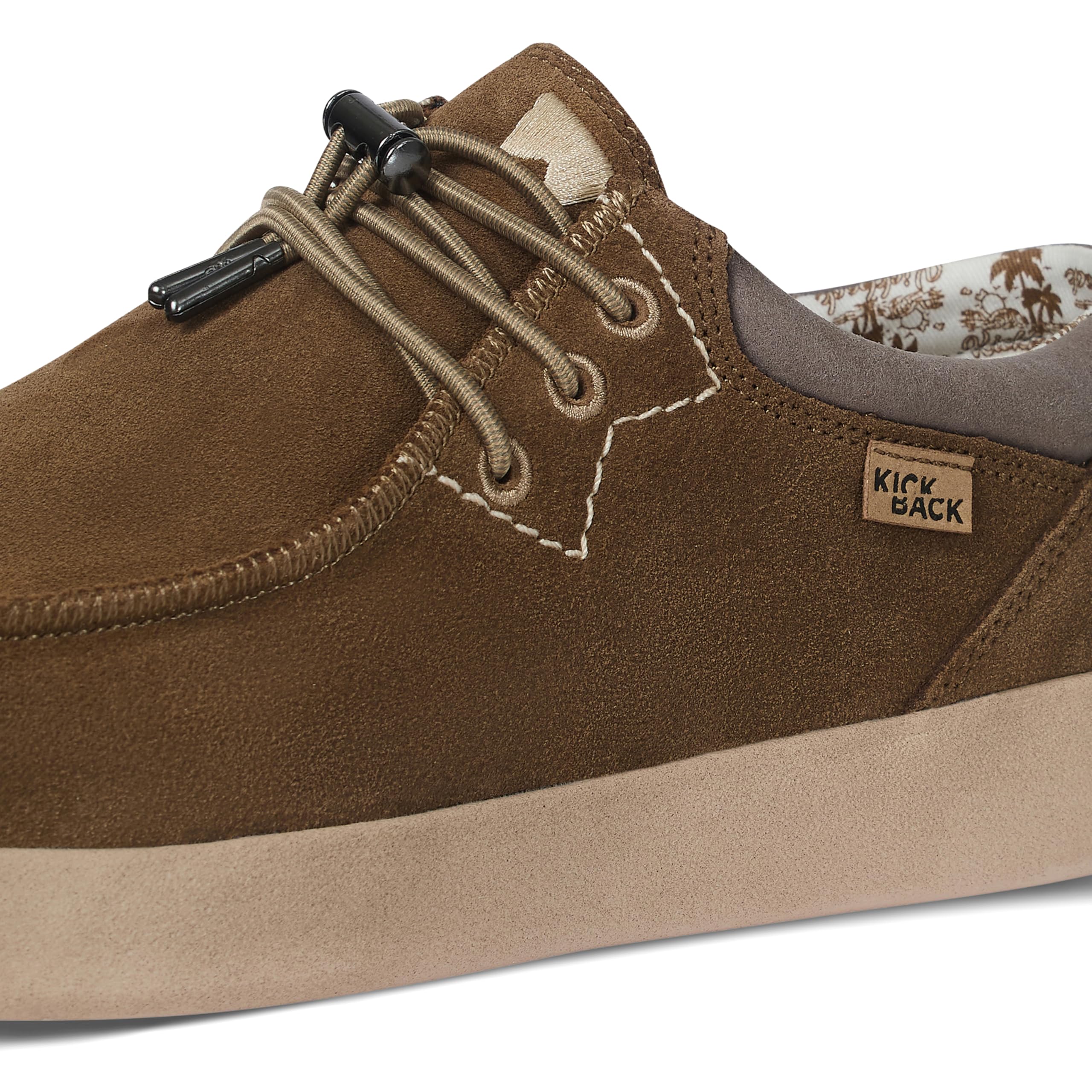 Kickback Haven - Mocasines para Hombre - Zapatos Ligeros Estilo mocasín - Exterior de Suave Piel y Ante - Cordones elásticos Ajustables - Suelas Acolchadas - Plantillas Forradas de Piel