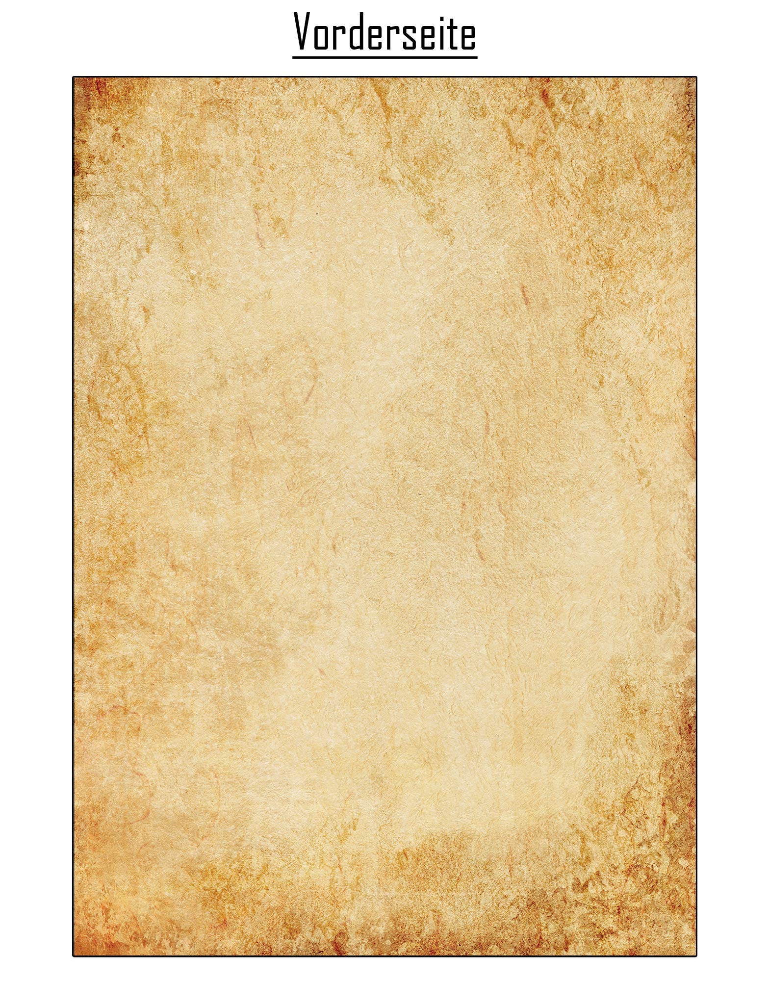 Image secondaire de Lot de 40 feuilles de papier à lettre recyclé - Design vintage - Format A4 - Idéal pour les invitations et les lettres vintage