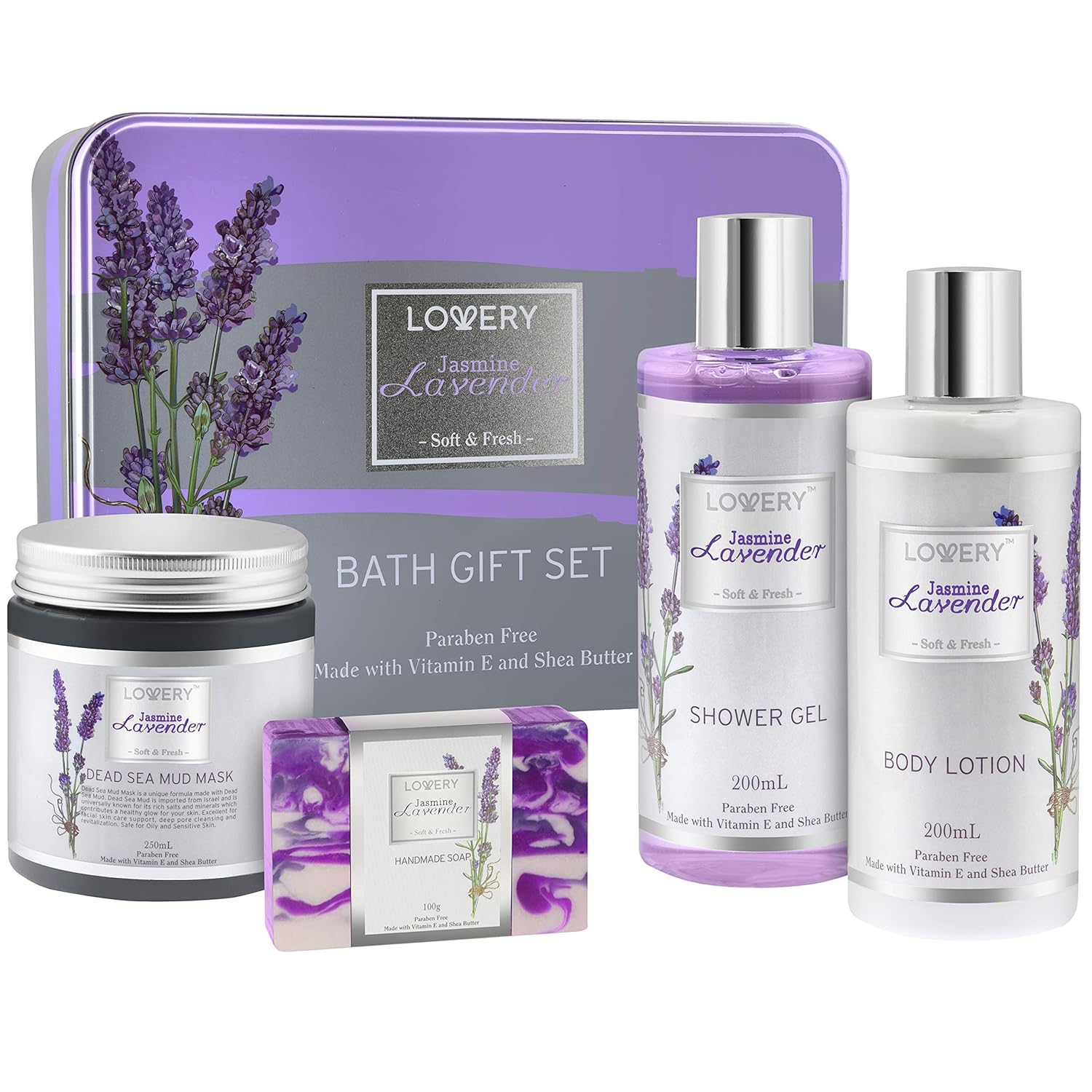 Buy Lovery Jasmine Lavender Bath and Body Gift Set Luxury Bath