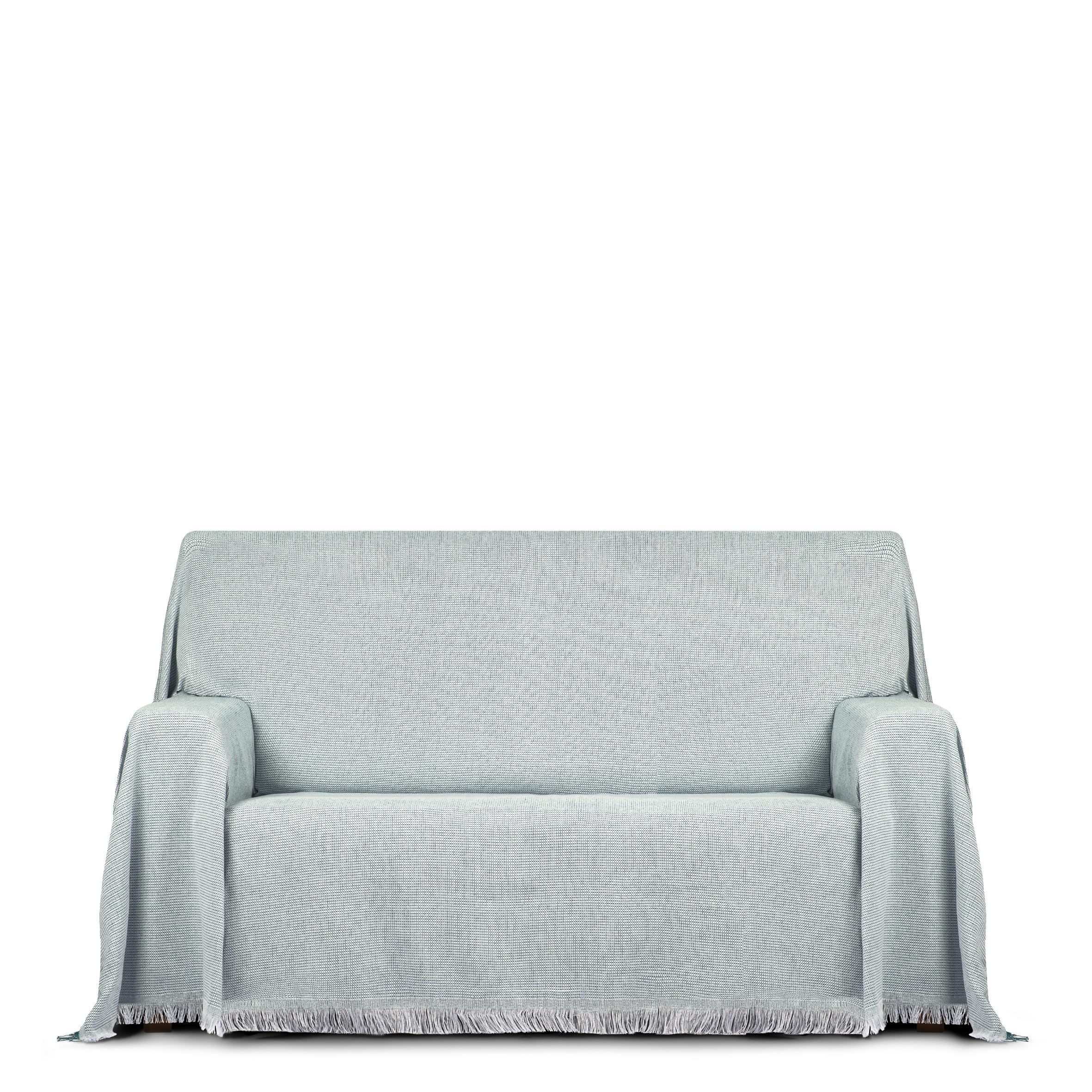 ECOMMERC3 | Alessia Multi-purpose Plaid Size 230 x 260 cm - Multipurpose Bedspread Sky Colour Decorative Bedspread for Sofa and Bed