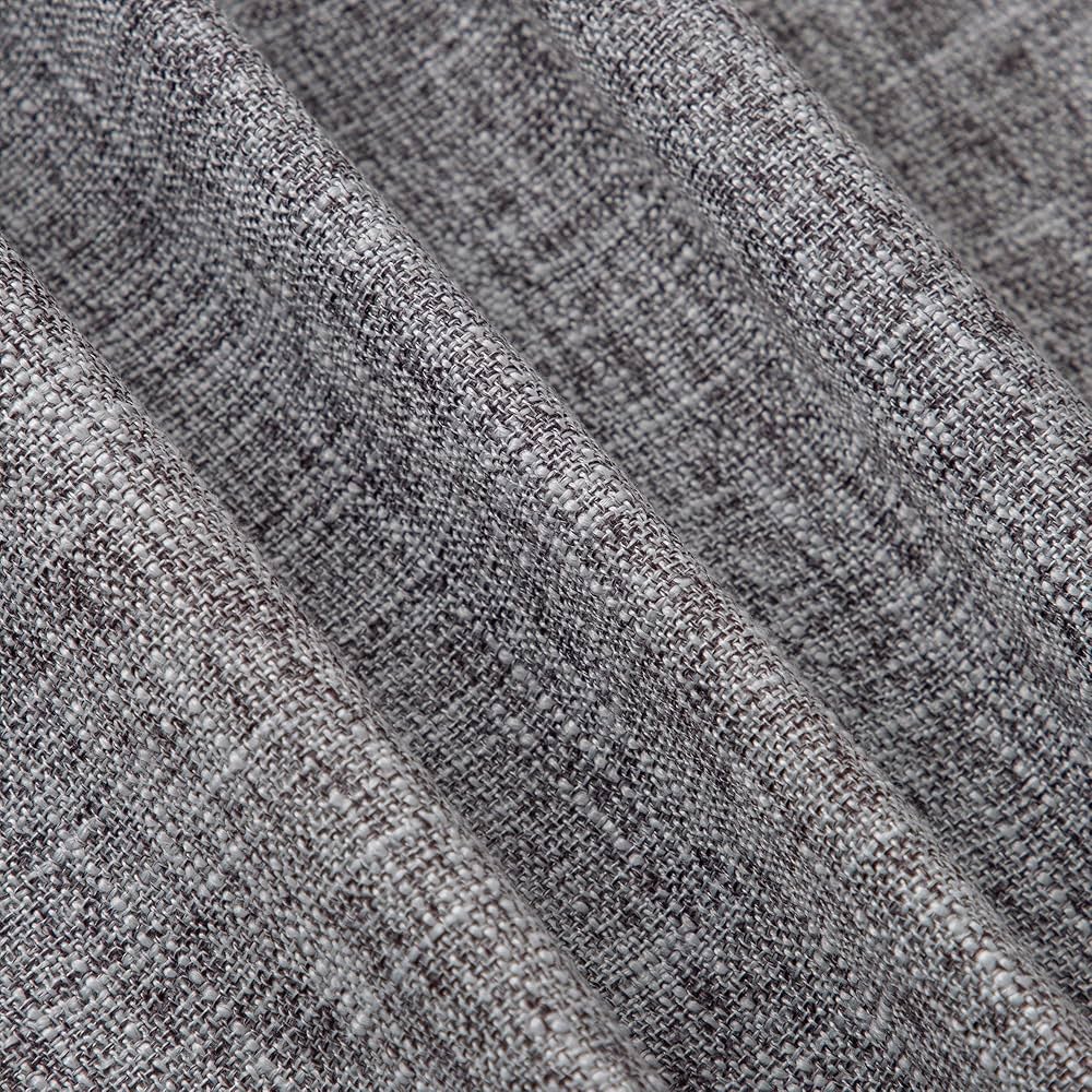 MADIZZ Set Of 2 Linen Throw Pillow Covers 12x20 Inch Grey Soft