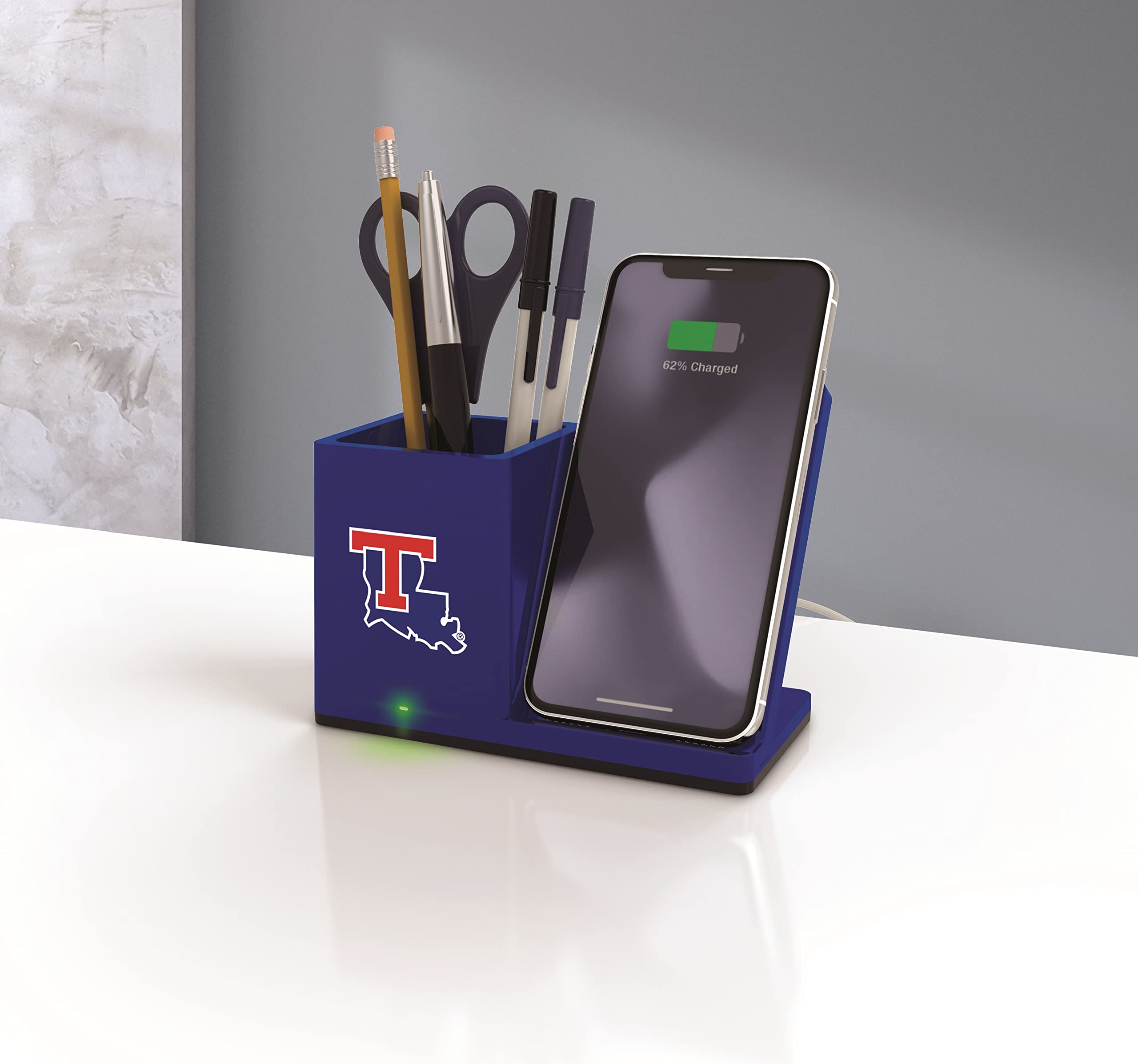 Prime Brands Group Organizzatore da tavolo di ricarica wireless NCAA, Bulldogs di tecnologia della Louisiana