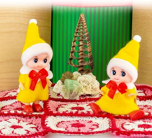 Miniatura 3 de Muñeca elfo bebé en vestido amarillo