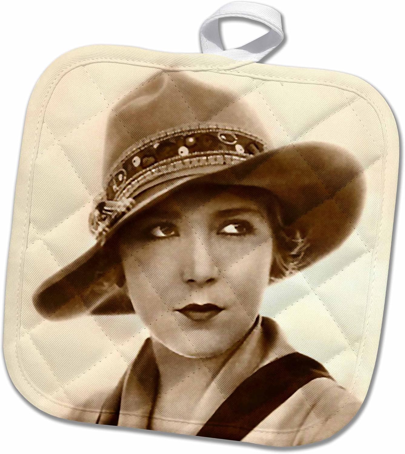 3D Rose Vintage Cowgirl Fashions Pot Holder, 8 x 8