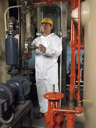 Lakeland MicroMax Microporous General Purpose Coverall, Open Cuff, 4X-Large, White (Case of 25)