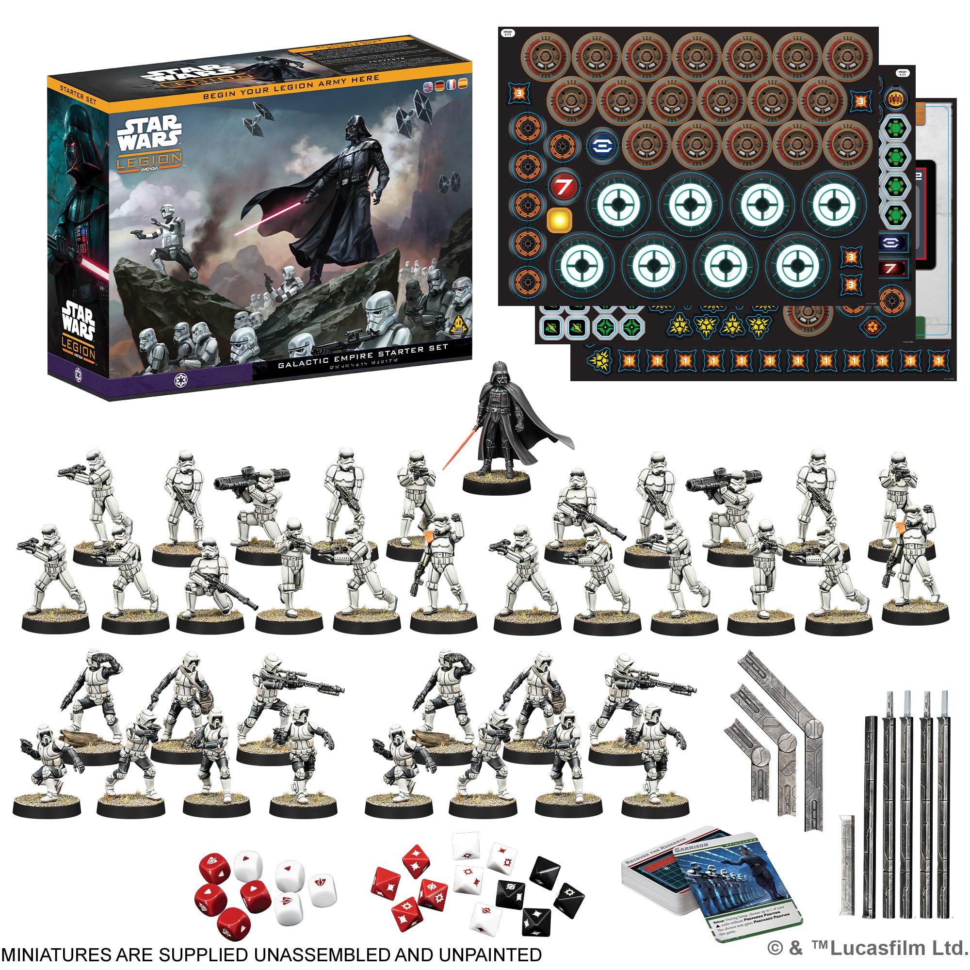Asmodee Star Wars Legión: Galactic Empire Starter Set, Juego de Miniaturas