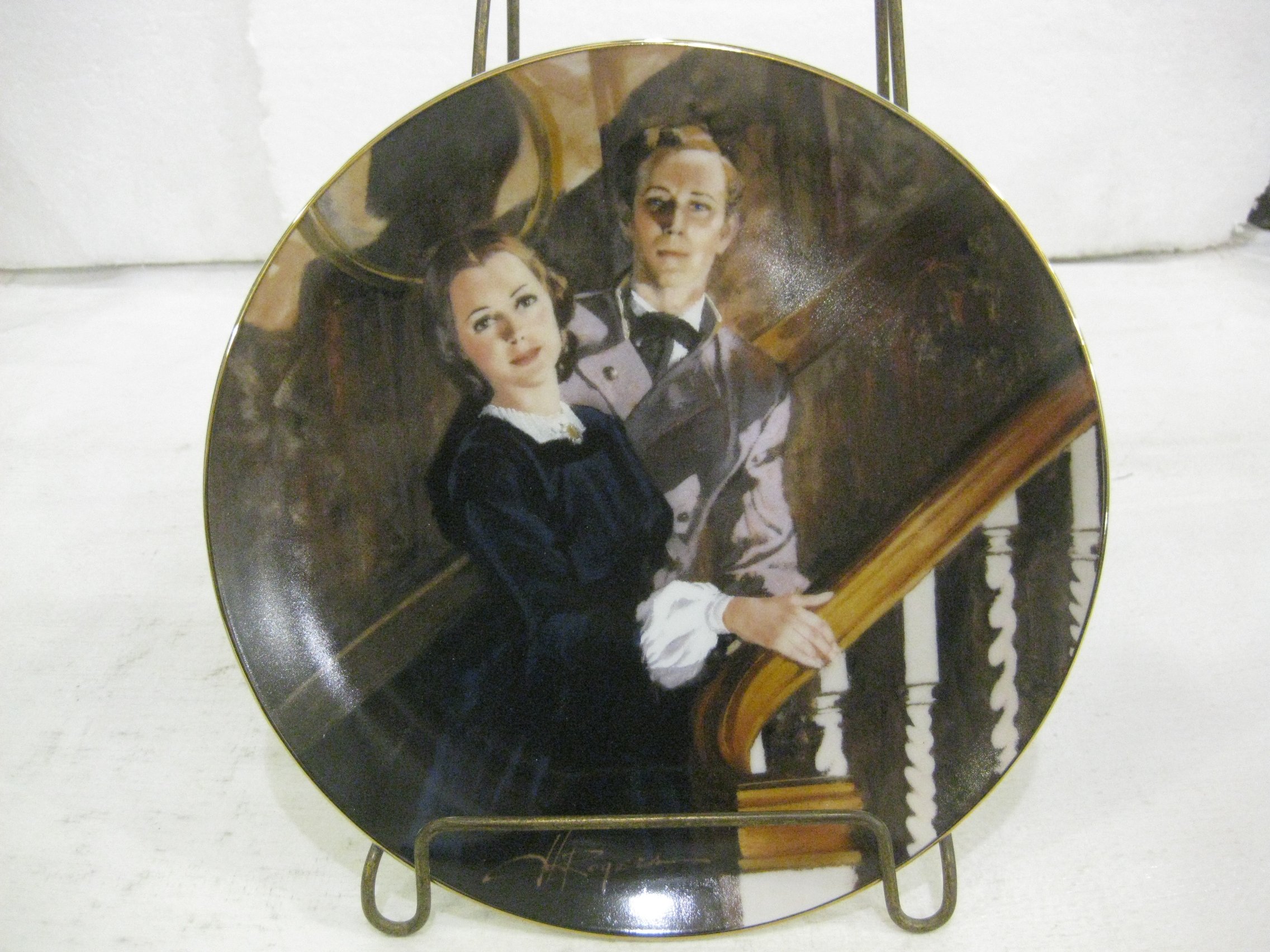 Plate WS George Melanie and Ashley Tenth Issue in The Gone with The Wind Golden Anniversary Series Decorative