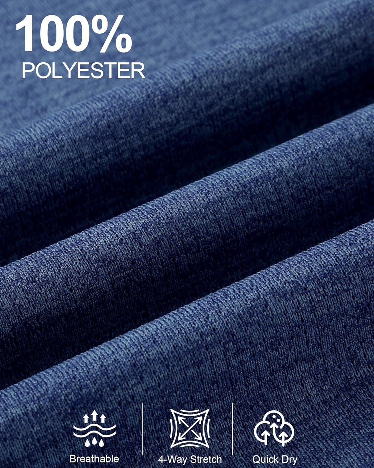 Roadbox UPF 50+ Long Sleeve Shirts for Men - Quarter Zip Pullover Quick Dry Rash Guard for Running Golf Fishing Workout - Image 6