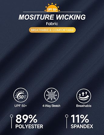 MAGCOMSEN Women's Long Sleeve Polo Shirts UPF 50+ Golf Collared Tops Work | Quick Dry, Moisture Wicking, Sun Protection, 3-Button, Work, Casual, Outdoor, Workout, Athletic, Lightweight, Soft, Uniform