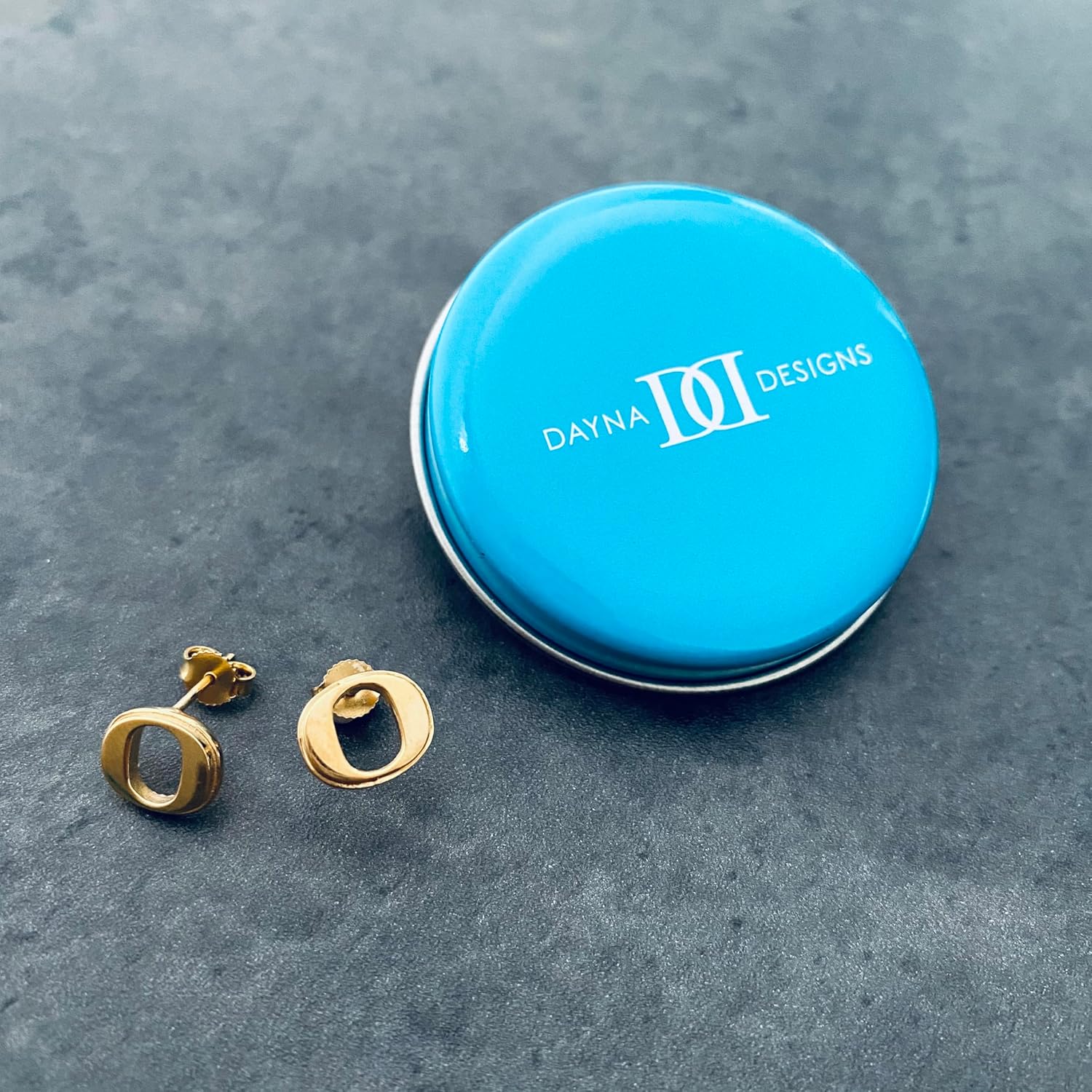 University of Oregon Post Earrings - 24K Gold over 925 Solid Sterling Silver Studs, Officially Licensed Jewelry Gifts for Coaches and Women Graduates, Alumni, Ducks Logo Charms by Dayna Designs