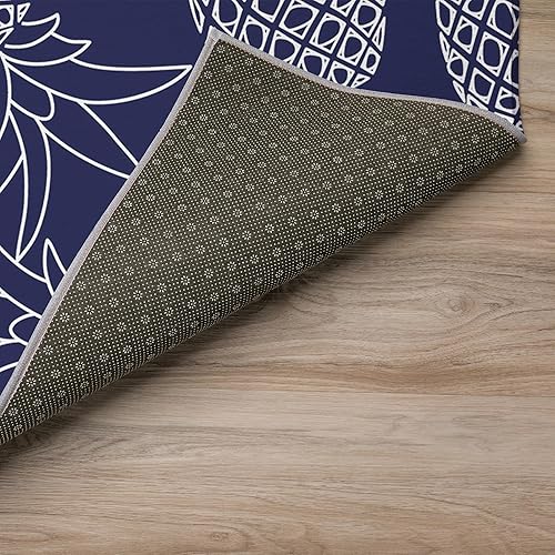 Miniatura 5 de Dalyn Rugs Alfombra de pasillo Kendall KE6 para interiores y exteriores, color azul, lavable, 2 pies 3 pulgadas x 7 pies 6 pulgadas