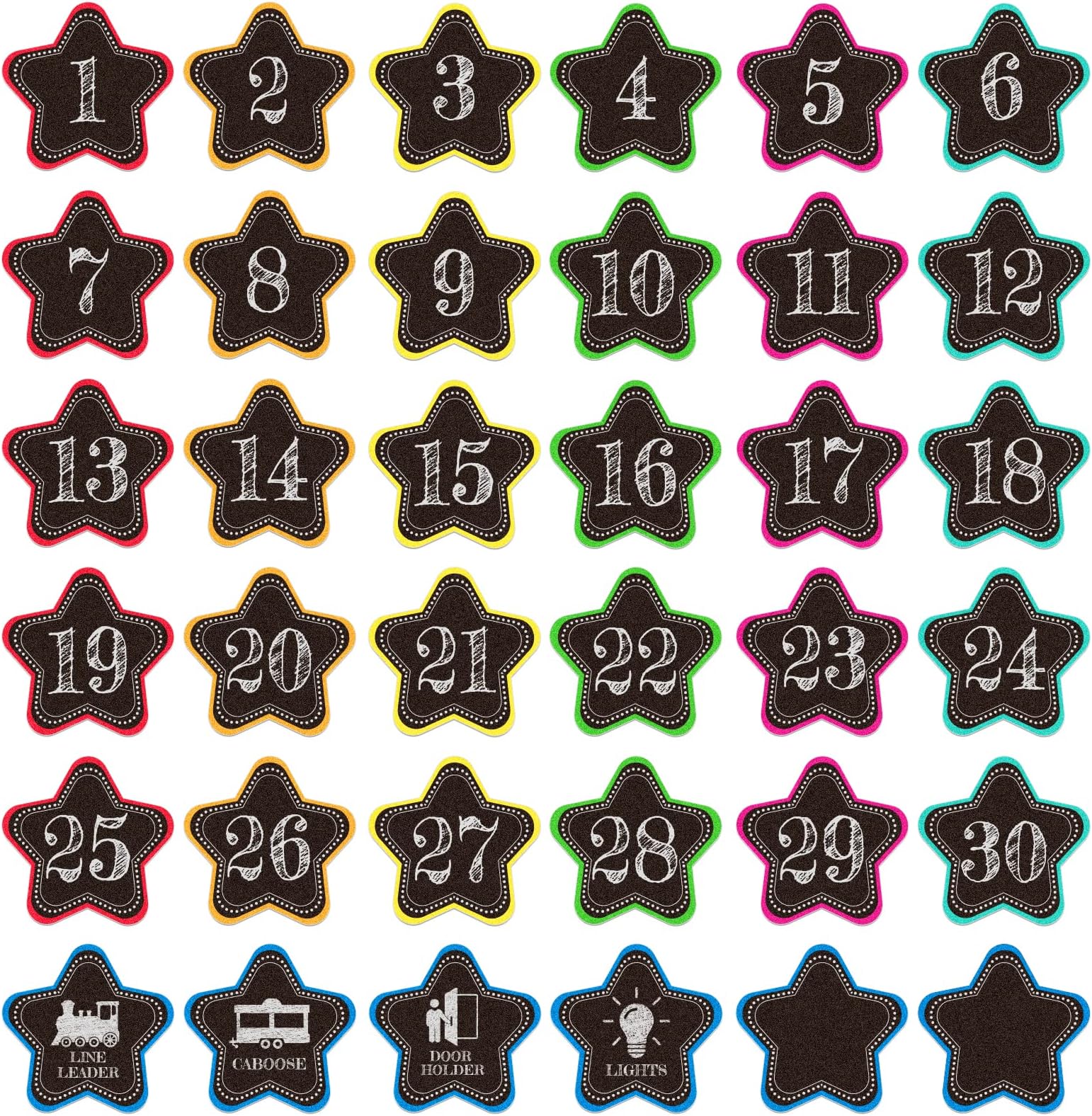 SICOHOME Number Dot Marker Stickers, 4 Inch Line Up Dots for Classroom Floor, 36 Pieces, Line Up Stickers, Classroom Floor for Preschool, Nursery, Primary Teacher, Kids, Education,