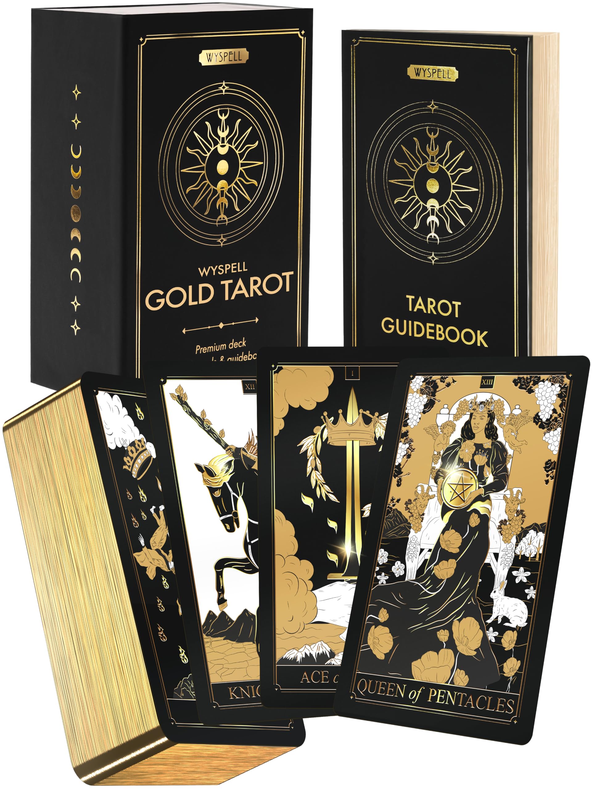 Amazon.co.jp: Wyspell ゴールド タロットカード 初心者向け (English