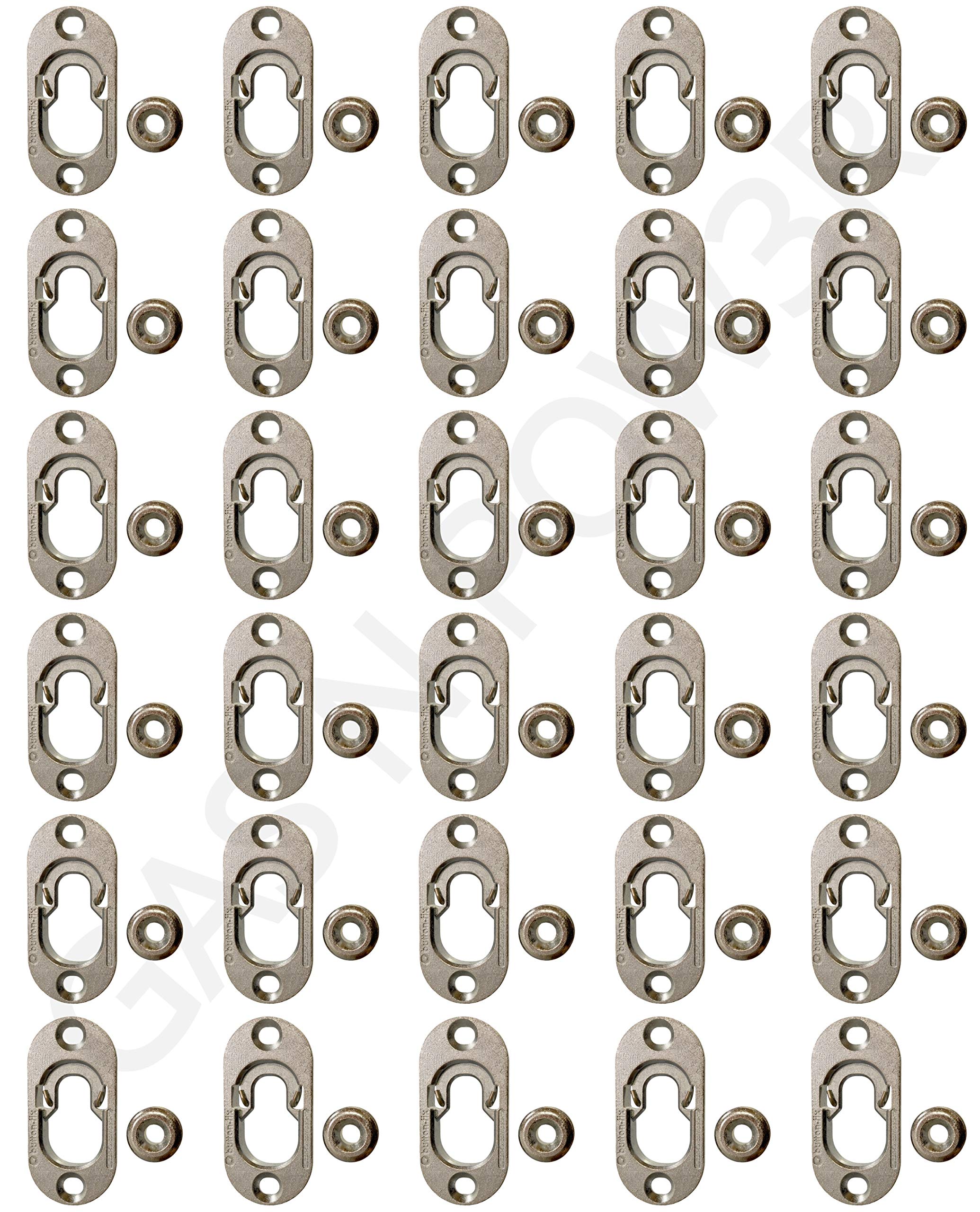 Button Fix Type 1 Metal Fix Bracket Fixing with Stainless Steel Retaining Spring for Fire Retardant Panels, Marine Interiors, Vibration & Shock Tested x30