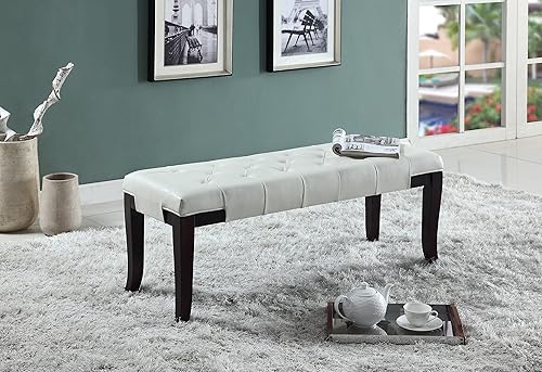 Miniatura 7 de Roundhill Furniture Linon - Banco de tela copetudo, color marrón Marrón,Espresso,Gris,Blanco,https://www.amazon.com/dp/undefined