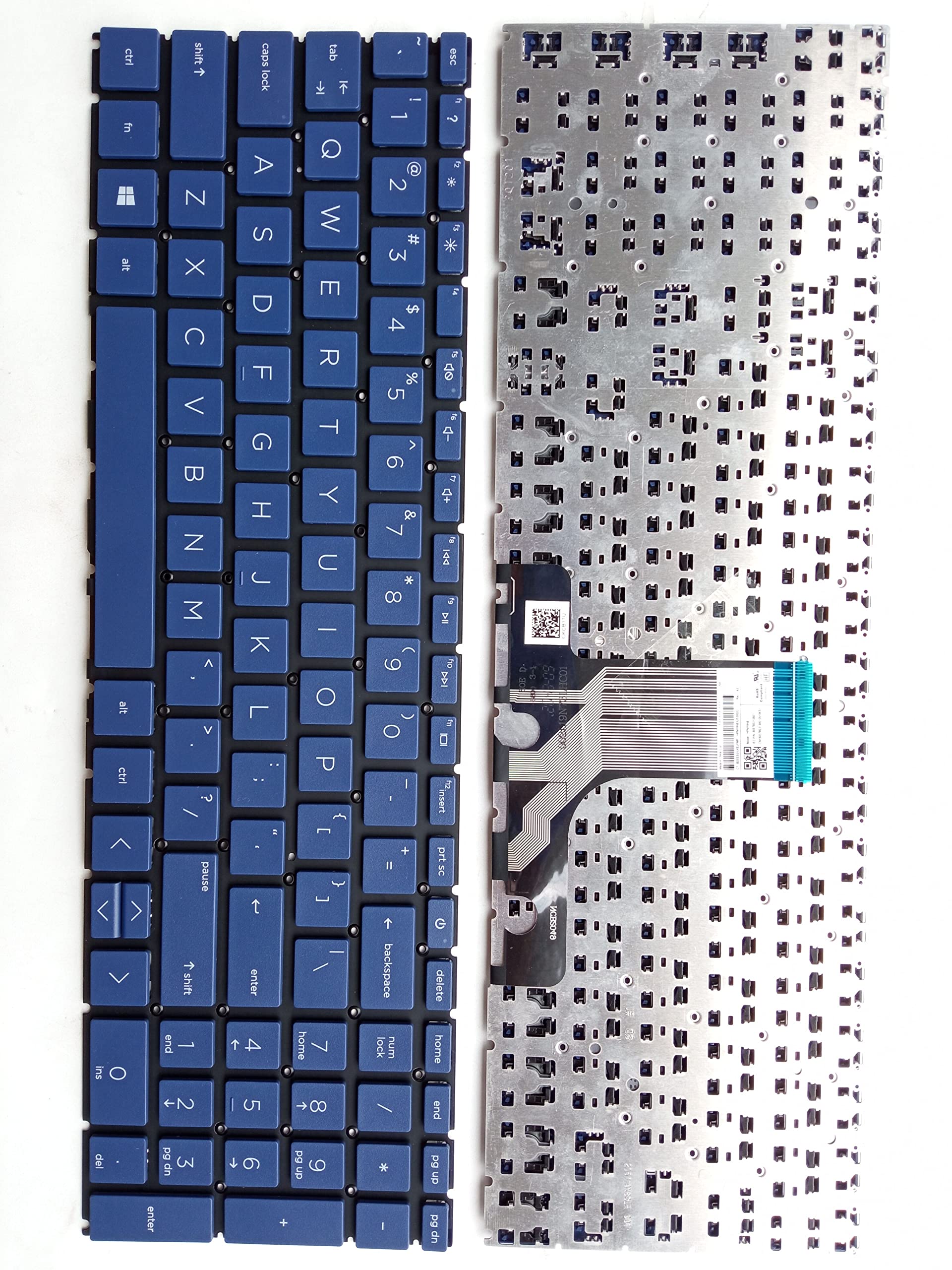 Clavier de rechange HP Pavilion 15-EG américain bleu non rétroéclairé