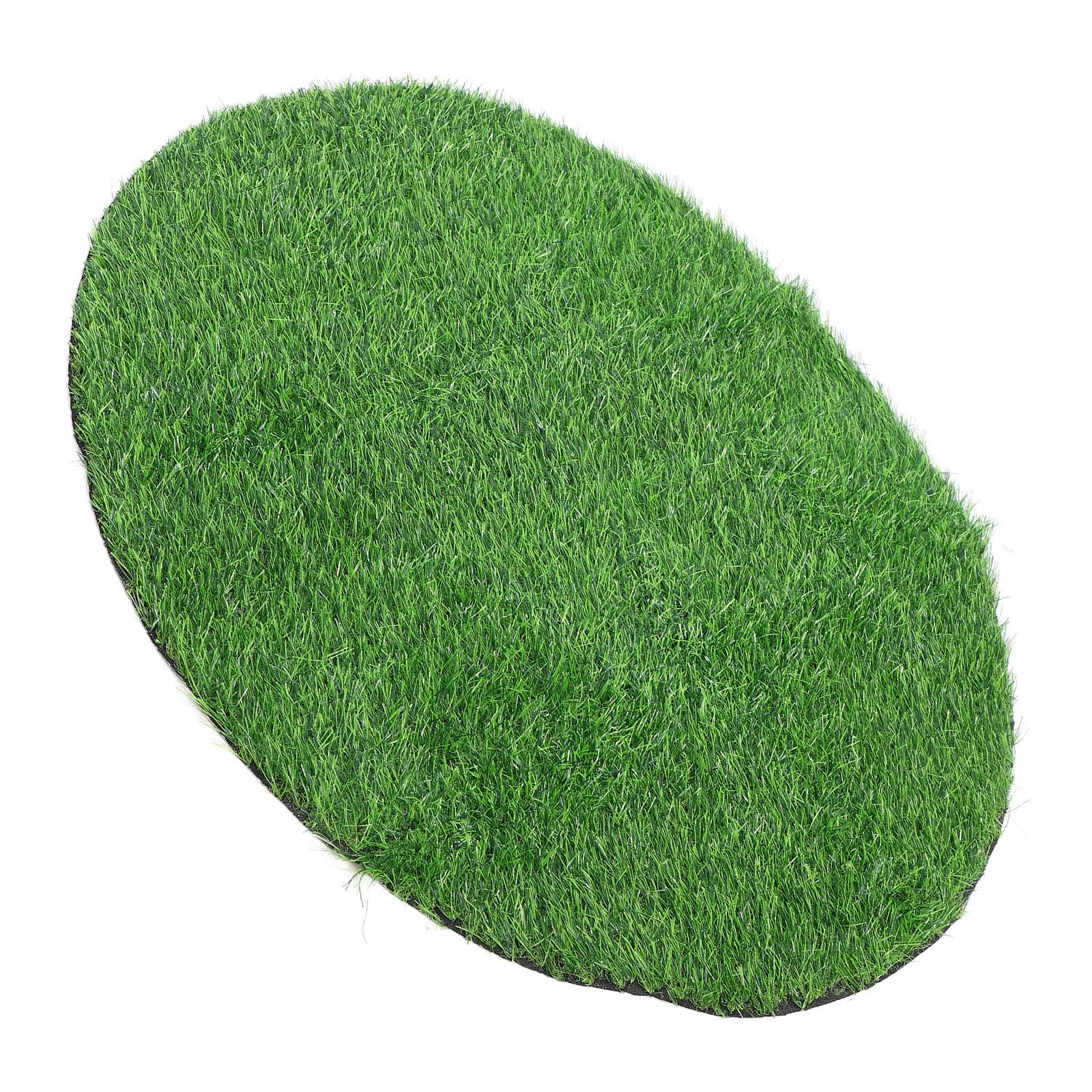 Tapis de gazon synthétique extérieur rond 70 cm et set de table nappe Veemoon