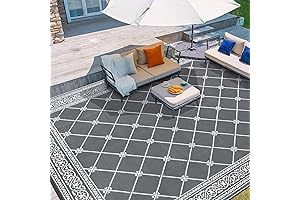 HiiARug Outdoor Rugs 8'x10' for Patios - Delightful Outdoor Haven with Waterproof Protection
