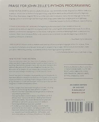 Python Programming: An Introduction to Computer Science, 3rd Ed.