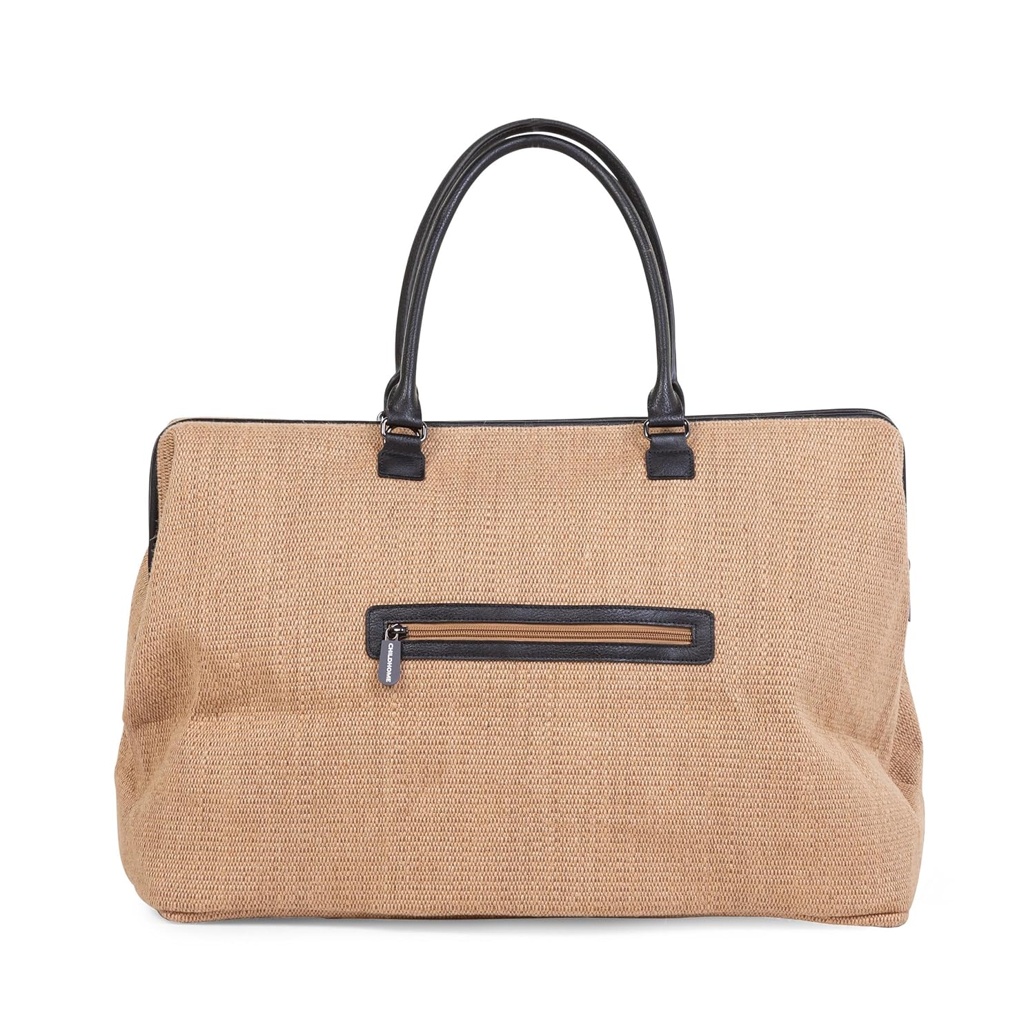 Childhome Original Mommy Bag - Large Baby Diaper Tote, Hospital and Travel Bag, Pregnancy Must Haves (Raffia Natural)