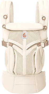 Ergobaby Baby Carrier for Newborn to Toddler, Ergonomic 4-Position Omni Classic Mesh, Baby Carrier Back Front Facing Backpack, Luminous Ivory