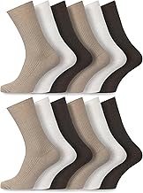 Socksmad Diabetic Socks for Men, 6-11 UK Size, Multipack of Gentle Grip Socks, Non-Elastic, Assorted Colours, 100% Cotton, Perfect for Swollen Feet and Ankles, Enhances Blood Circulation