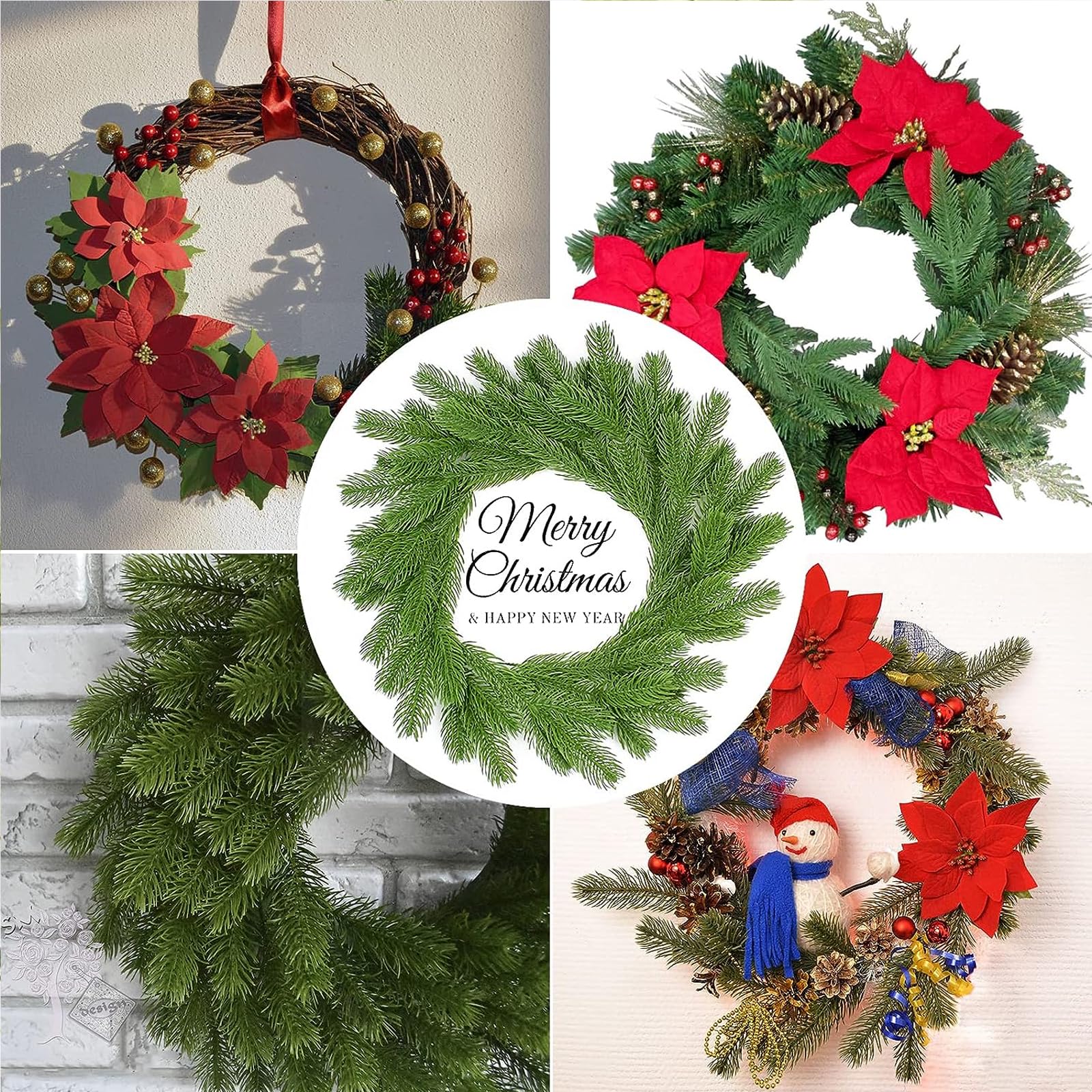 40 Rami Di Abete Finto Per Decorazione Natale - 28cm Per Alberi, Ghirlande E Regali - Foto 8