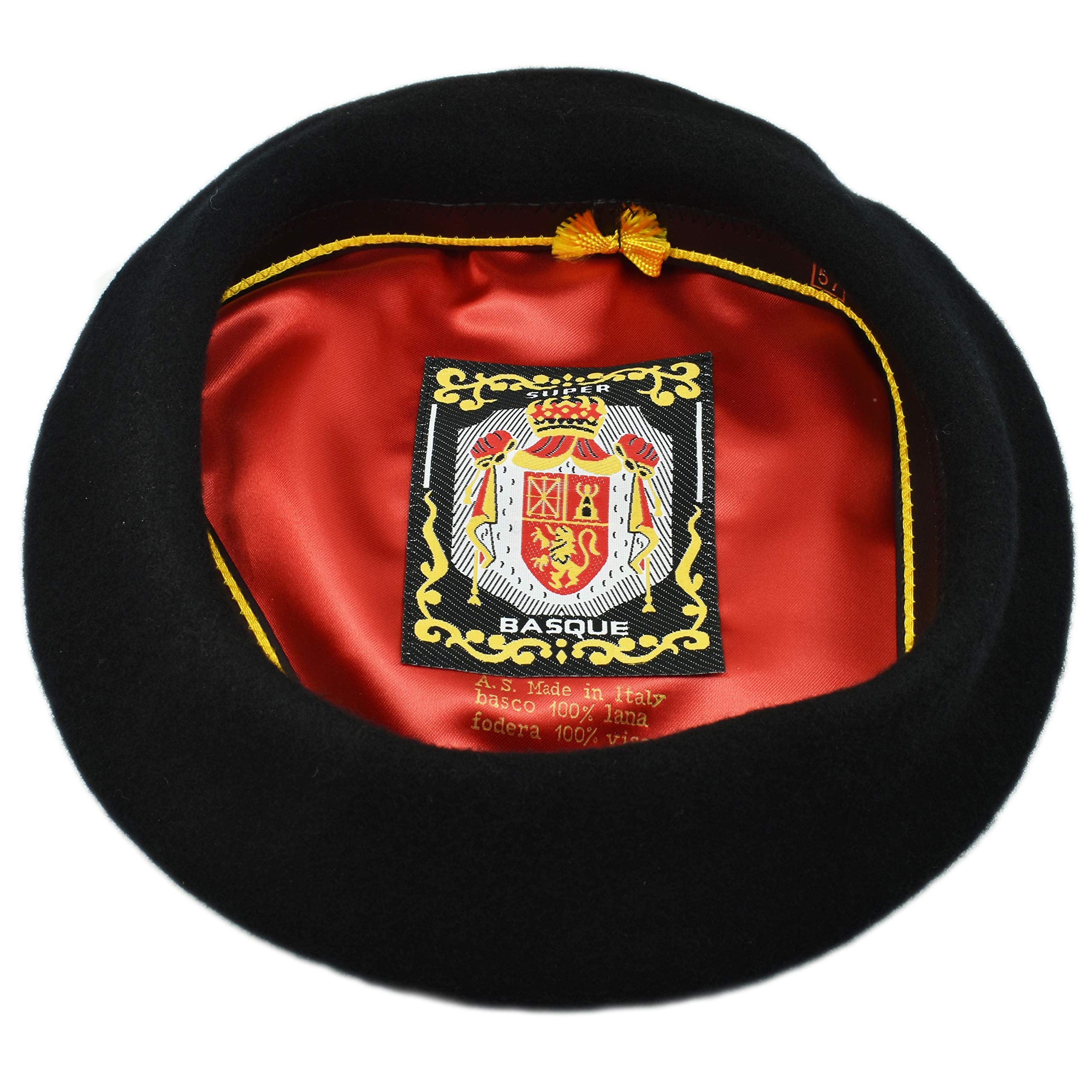 Melegari Berretto Basco, Super Basque, Popolare Italiano, Federico, 100% Lana, Made in Italy,