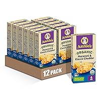 Vista 1 de Annie's Organic Macaroni and Classic Cheddar, Made with Real Cheese, 6 oz (Pack of 12)