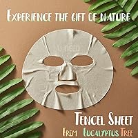 Vista 4 de U-NEED 100 pcs Korean Face Sheet Mask (10 Types x 10 pcs) Natural Facial Mask Sheet Tencel Skin Care Made in Korea Moisturizing & Tightening