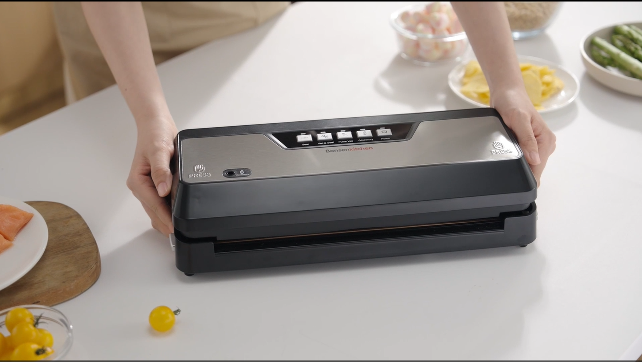 Bonsenkitchen - keuken apparaat - Vacuüm machine | Bonsenkitchen vacuümsealer voor droge en vochtige levensmiddelen... Bonsenkitchen Vacuummachine kopen? | witgood.nl