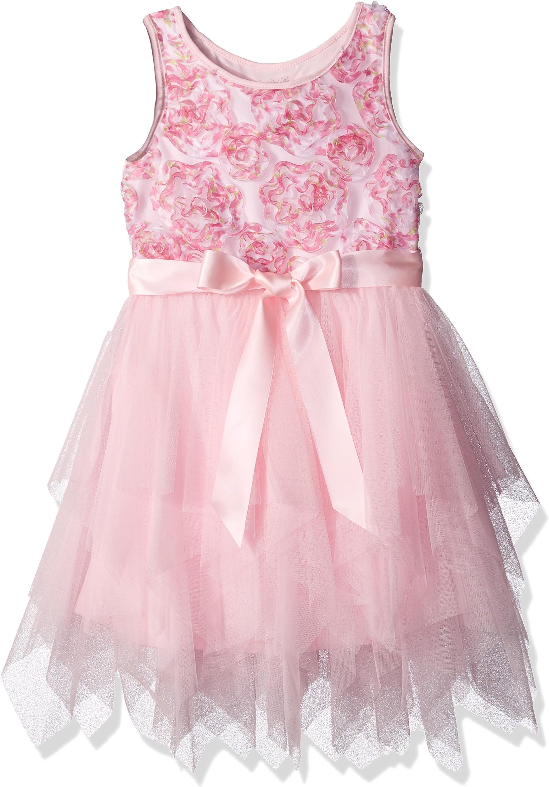 Girls' Ballerina Party Dress with Ribbon at Waist
