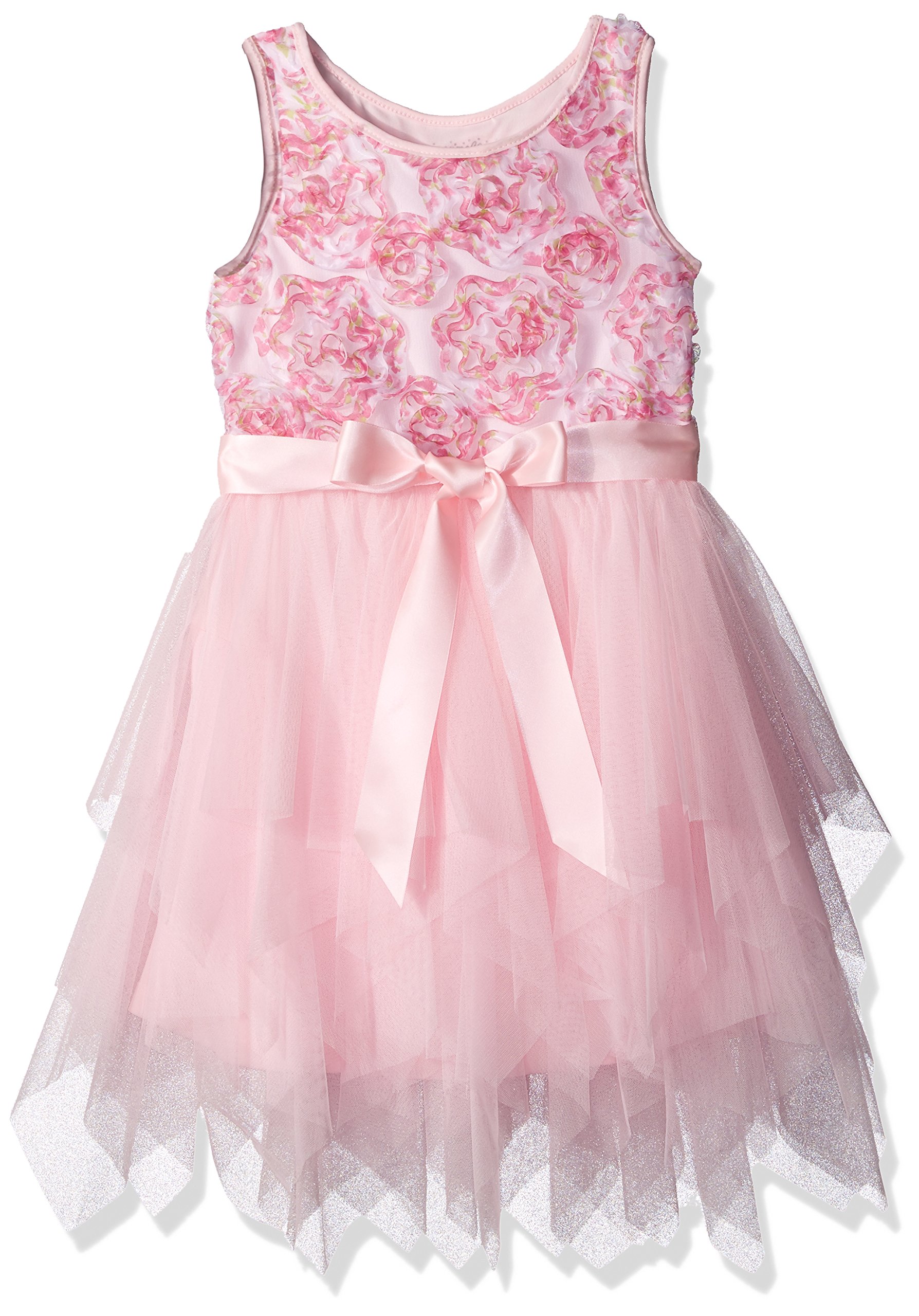 Girls' Ballerina Party Dress with Ribbon at Waist