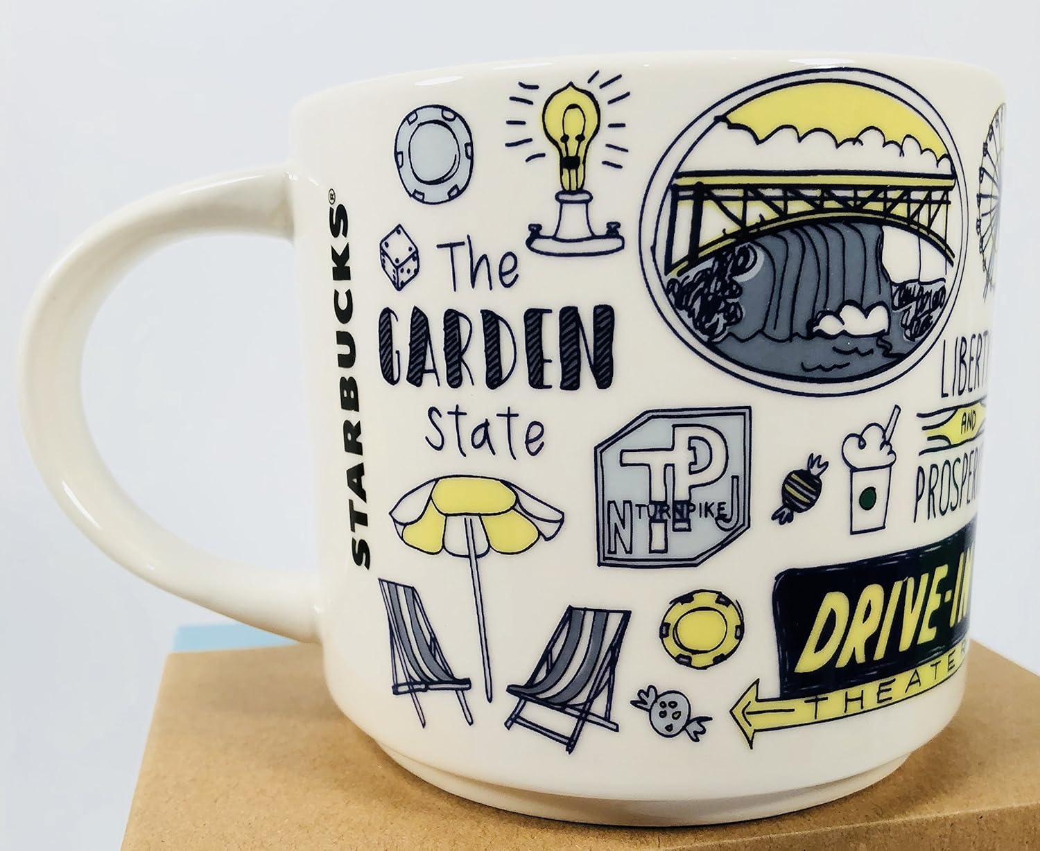Starbucks Been There Series New Jersey Ceramic Mug, 14 Oz