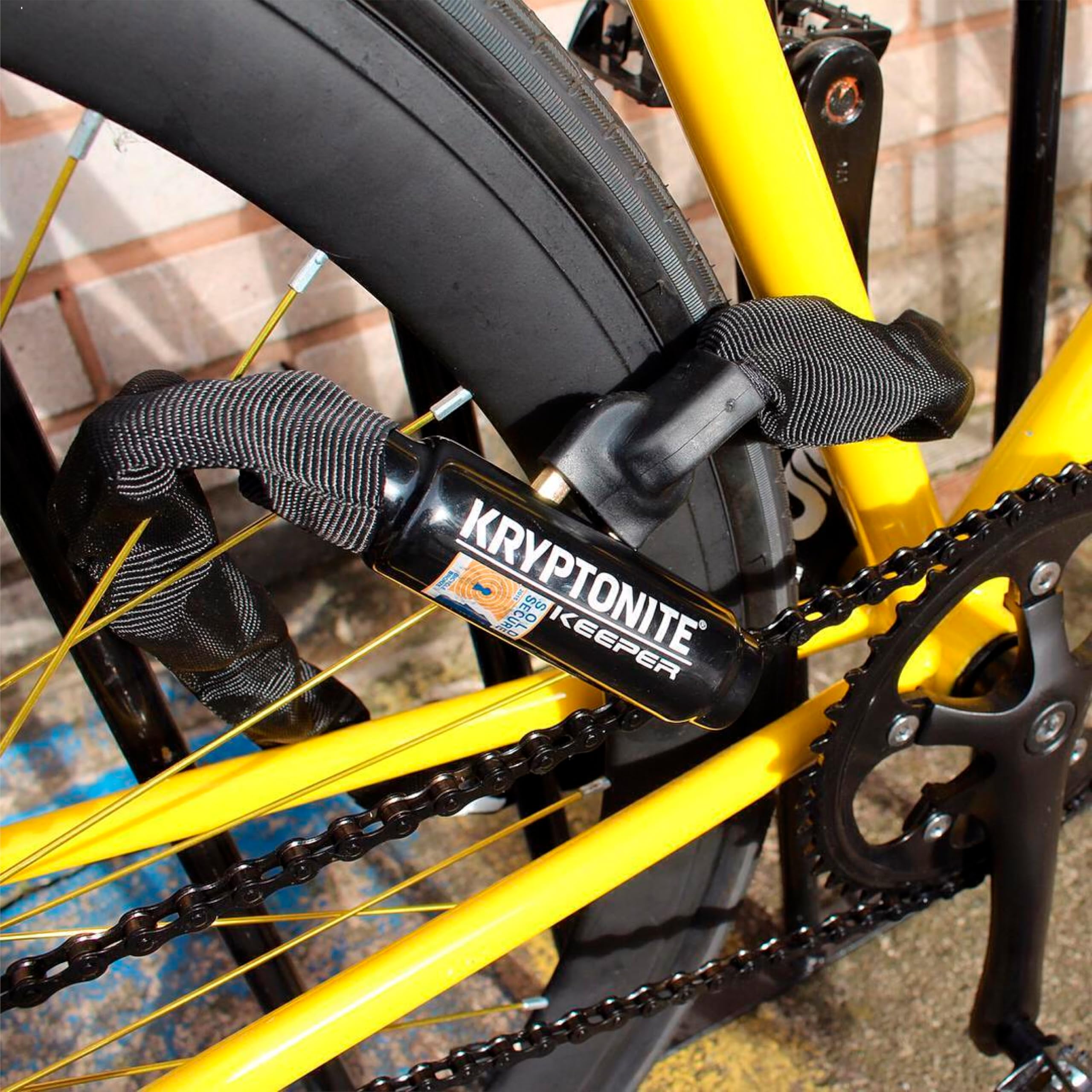 Kryptonite Catena integrata Keeper 785 | Catena antifurto per bici | Livello di sicurezza 5/10 | Offre una sicurezza supplementare per la tua bicicletta | Lunghezza 85 cm | Colore Nero