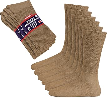 Diamond Star Diabetic Socks for Men, Non-Binding Cotton Crew Socks, Loose Fit for Swollen Feet, Circulation Support