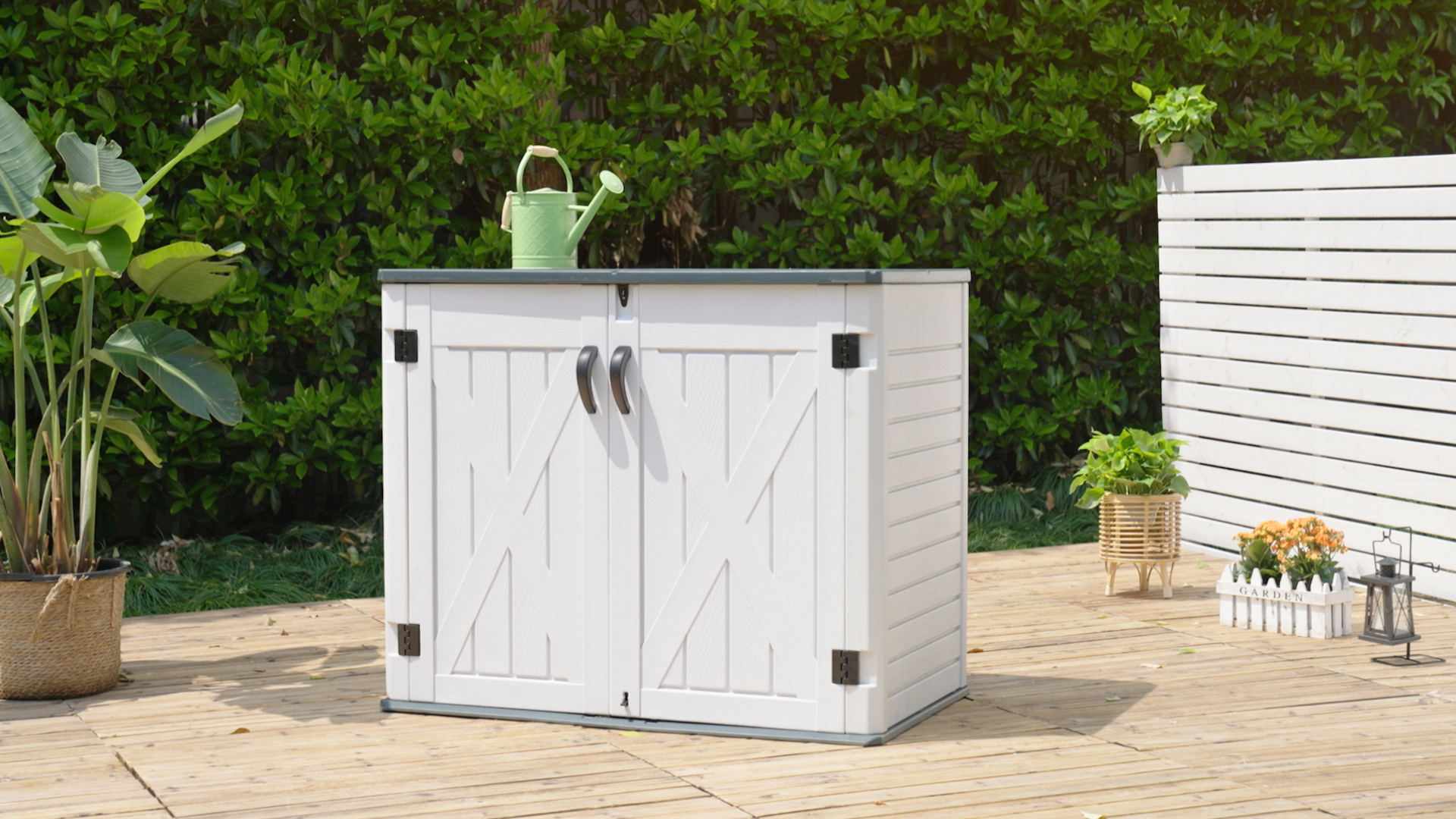 Amazon.com: YITAHOME Outdoor Horizontal Storage Shed with X-Shaped
