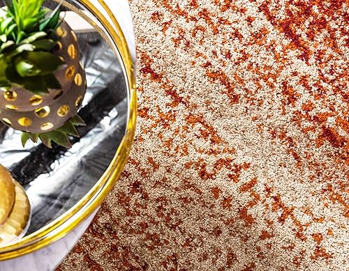 Miniatura 5 de Unique Loom - Tapete con diseño abstracto, informal, moderno y contemporáneo de la colección otoñal, rectangular de 5 x 8 pies, diseño rústico en