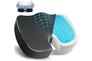 Ortho Cloud Seat Cushion Bundle: Gel Seat Cushion for Pressure Relief and Sciatica