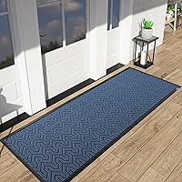 Vista 33 de Yimobra Tapete grande para puerta exterior, 36 x 24 pulgadas, impermeable, resistente, para puerta delantera, tapete de entrada de goma