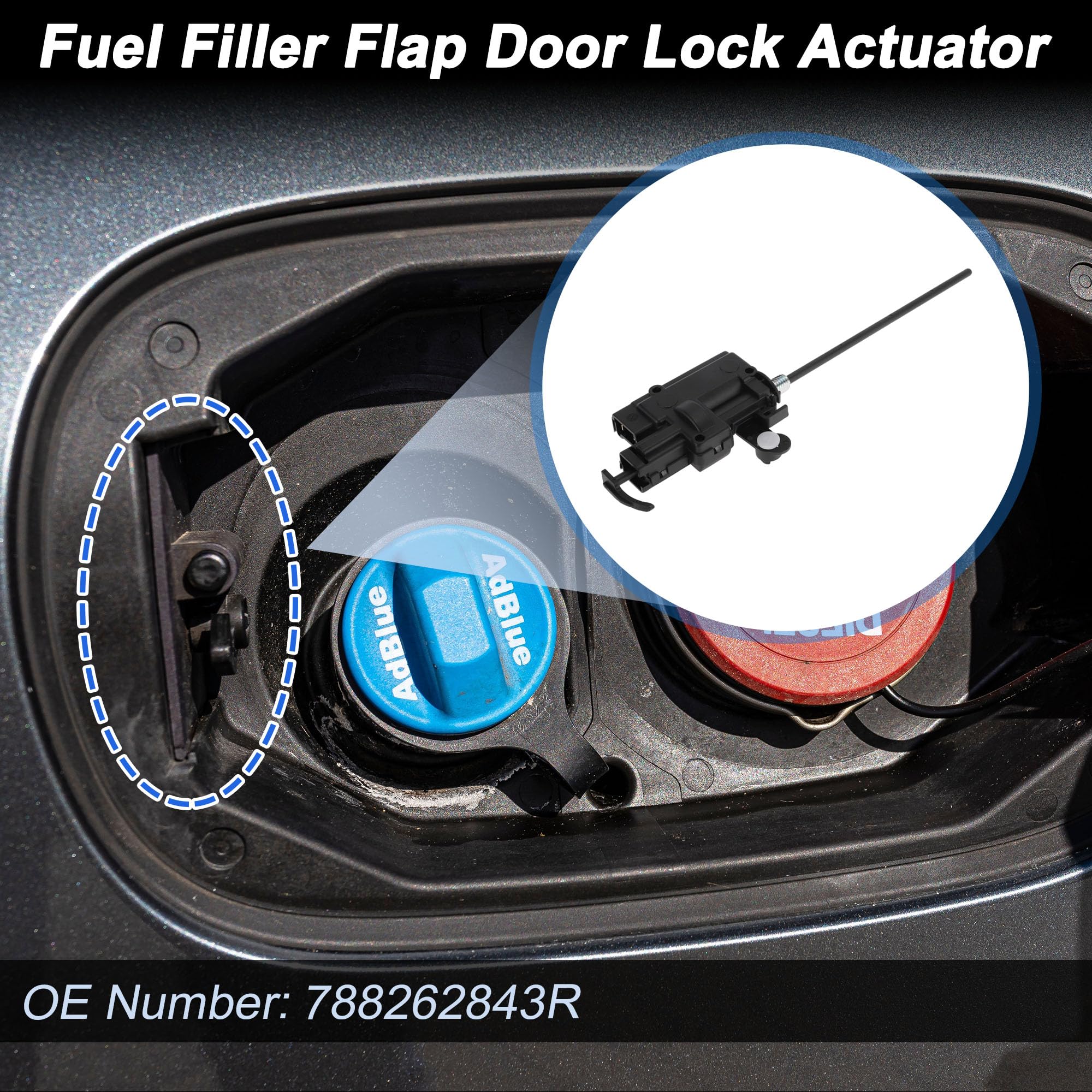 No.788262843R Verrou De Trappe De Remplissage De Carburant Moteur D'Actuateur Pour Renault Clio Mk4 IV 2012-2019 Pour Renault Scenic IV 2016-2022 1 Pcs