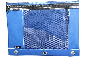 Canvas Pencil Pouch with Zipper and Compartments