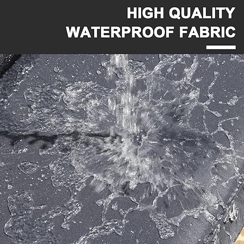 Miniatura 5 de Jadoxy Cojines de asiento profundo para sillas de exterior, impermeables, para respaldo y asiento profundo para muebles de jardín y patio (negro y