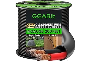 GearIT Outdoor Speaker Wire: 200 Feet of 14 Gauge Utility Wire
