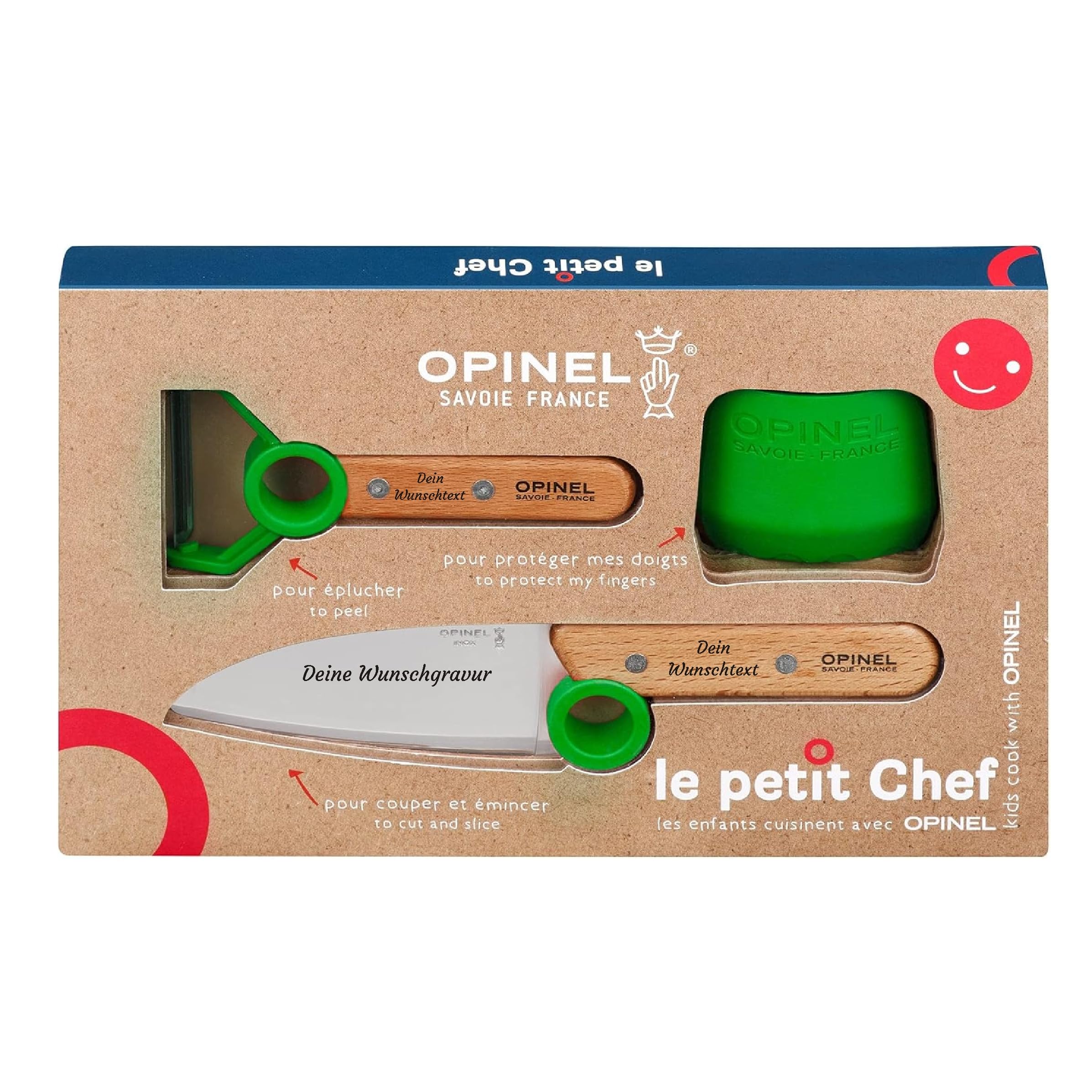 Opinel Le Petit Chef couteau cuisine enfant acier inoxydable manche bois