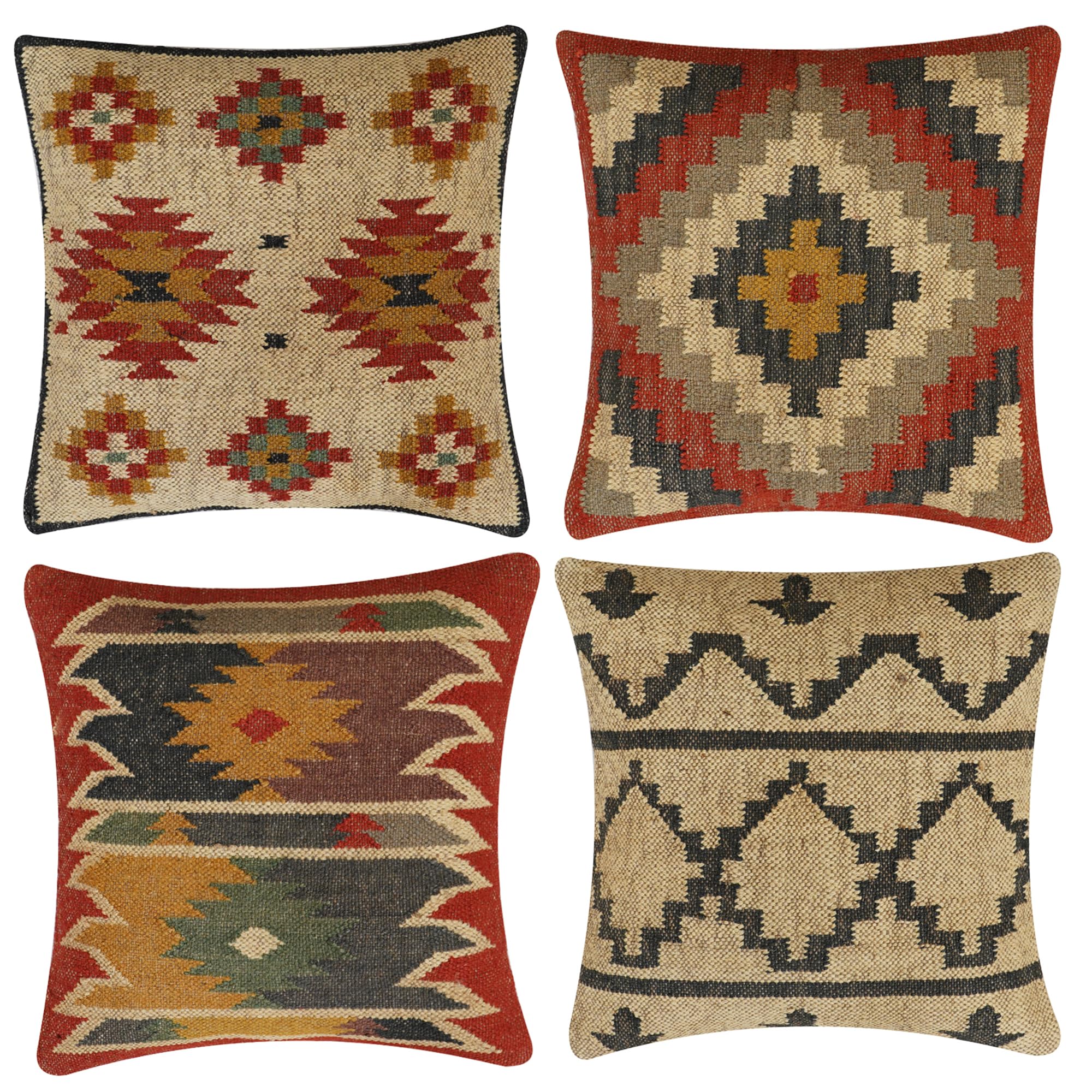 Coussin tapis kilim sud-ouest pour réchauffer l'ambiance d'un salon bohème et ethnique chic