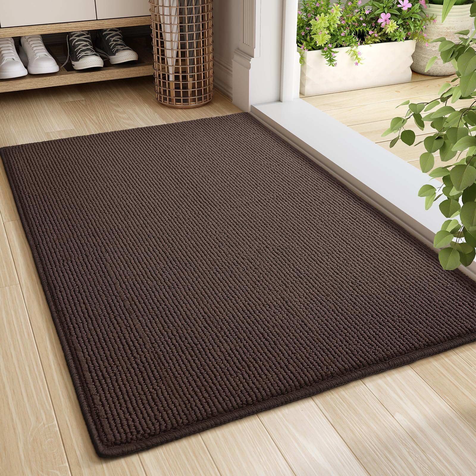 Color G Washable Door Mats Indoor, Dirt Trapper Indoor Door Mat Non slip, Front Door Mat Inside